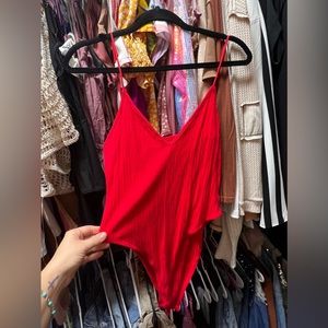 Red bodysuit